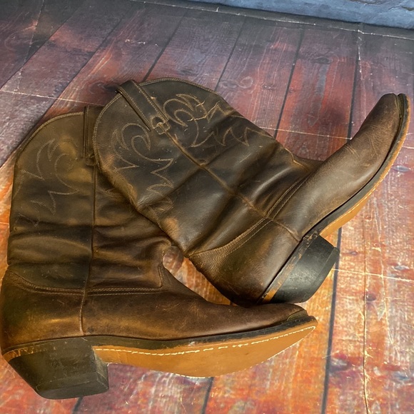 Durango Western Wear Leather Mid Calf Boots with Brass ToneToe accent detail - Picture 14 of 15